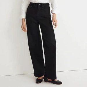 Madewell "The Perfect Vintage Wide-Leg Jean" in Black [28Tall]